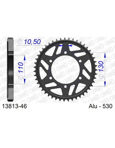 Kit chaîne alu YAMAHA FZ 6 S2 FAZER 2007-2009   