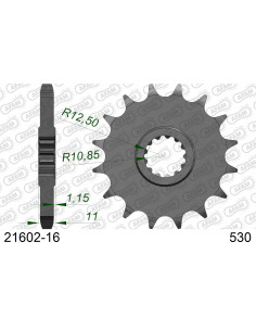 Kit chaîne alu YAMAHA YZF 600 R6 #530 2003-2005    2