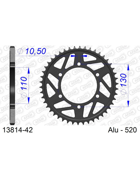 Kit chaîne alu RAC YAMAHA YZF-R7 #520 2022   