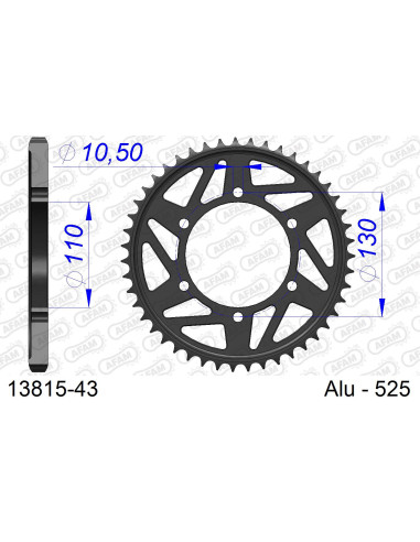 Kit chaîne alu YAMAHA MT-10 2016-2021   