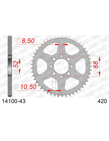 Kit chaîne acier SUZUKI TV 50 1991-1994   