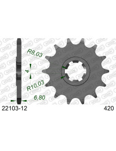 Kit chaîne acier SUZUKI TS 50 W 1986    2