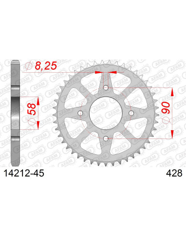 Kit chaîne acier SUZUKI GSX-R 125 2017-2021   