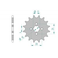 Pignon AFAM pour moto au pas de 420