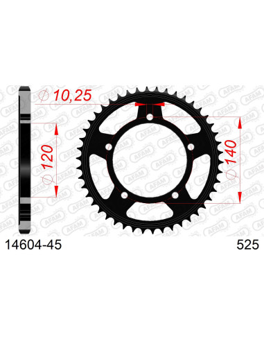 Kit chaîne acier RUB SUZUKI GSX-R 600 2004-2005   