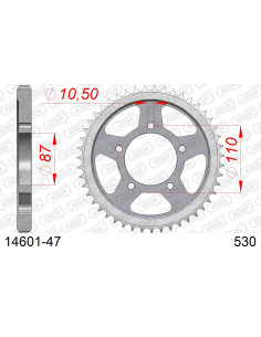 Kit chaîne acier RUB SUZ GSF 650 N BANDIT ABS 2005-2006  2
