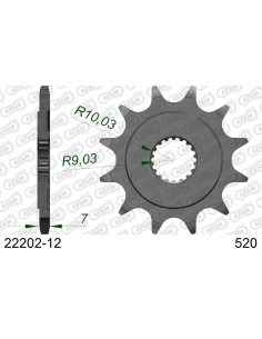 Kit chaîne alu SUZUKI PE 175 1980-1982    2