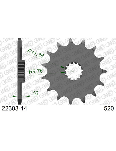 Kit chaîne alu SUZUKI RM 250 D 1983   