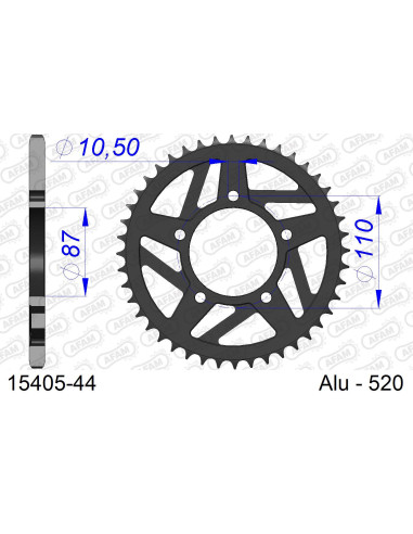 Kit chaîne alu RAC SUZUKI GSXR 750 #520 1988-1989   