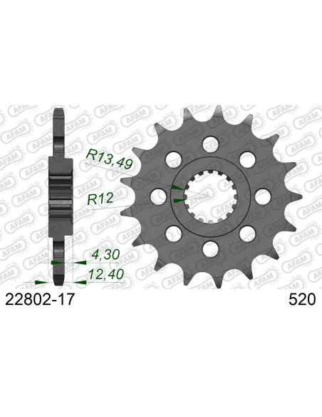 Kit chaîne alu SUZUKI GSXR 1000 #520 RAC 2017-2022   