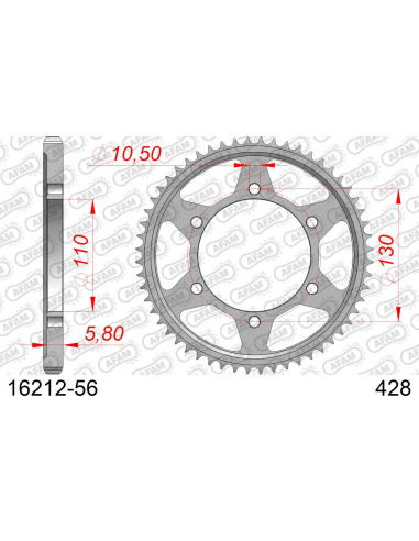 Kit chaîne acier KAWASAKI Z 125 2019-2022   