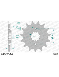 Kit chaîne acier KAWASAKI VERSYS-X 300 2017-2021    2