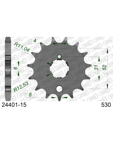 Kit chaîne acier KAWASAKI Z 440 C1-2,H1-2 1980-1983   