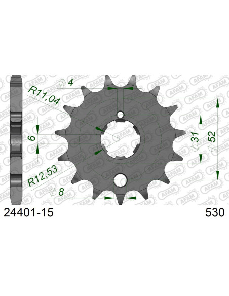 Kit chaîne acier KAWASAKI Z 440 C1-2,H1-2 1980-1983   
