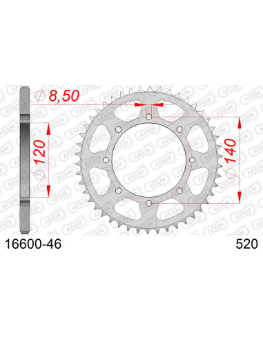 Kit chaîne acier KAWASAKI KL 500 A1-A2-B1 1987-1989   