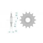 Kit chaine DID  ALU HUSQVARNA TE 510 1989 à 1989