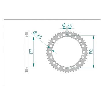 Kit chaine DID  ALU HUSQVARNA TE 510 1989 à 1989