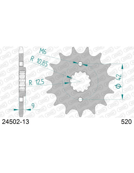 Kit chaîne alu KAWASAKI KLX 250 S 2006-2014   