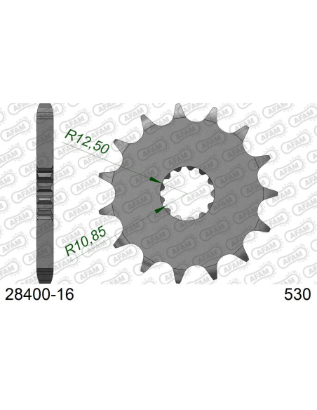 Kit chaîne alu KAWASAKI ZXR 750 1993-1995   