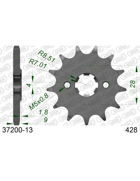 Kit chaîne acier APRILIA RS 125 2021-2022   
