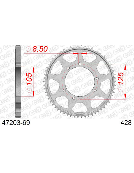 Kit chaîne acier APRILIA RX 125 2018-2021   