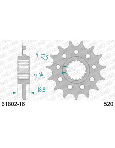 Kit chaîne acier RACE APR RSV4 1000 RR/RF 2015-2020    2