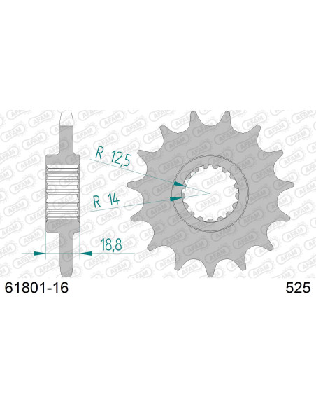 Kit chaîne acier APRILIA RSV4 1100 FACTORY 2019-2022   