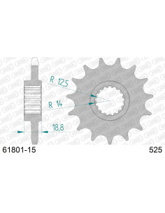 Kit chaîne alu APRILIA TUONO 1100 RR-FACT 2015-2021    2