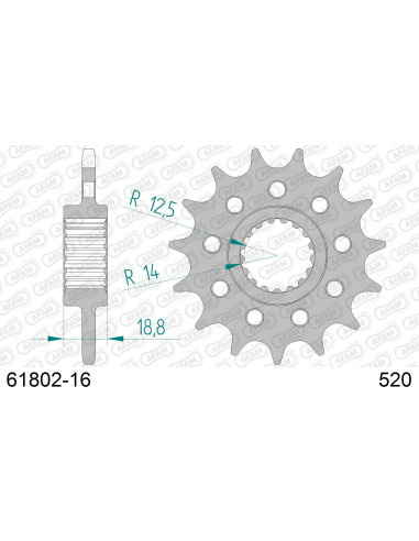 Kit chaîne alu RACE APR RSV4 1100 FACTORY 2019-2022   