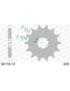 Kit chaîne alu BETA 50 RR alu 2004-2008    2