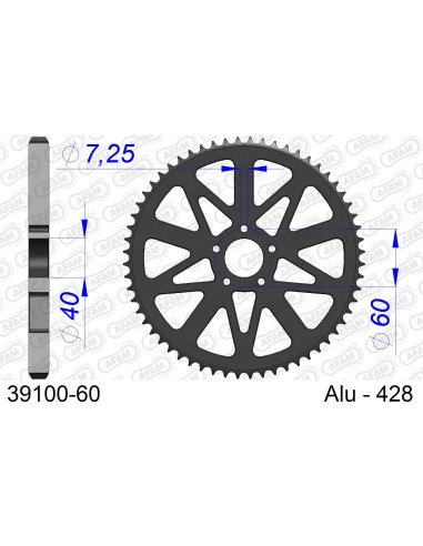 Kit chaîne alu BETA 80 REV 2000-2008   