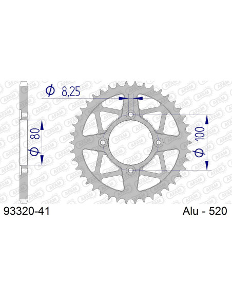 Kit chaîne alu BETA 125 REV 3 2006   