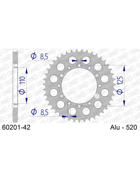 Kit chaîne alu BETA 240 TECHNO 1995-1997   