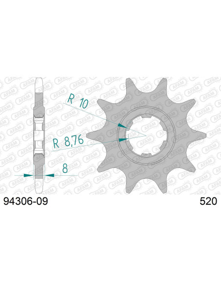 Kit chaîne alu SHERCO 125/250/300 ST 2020-2022   