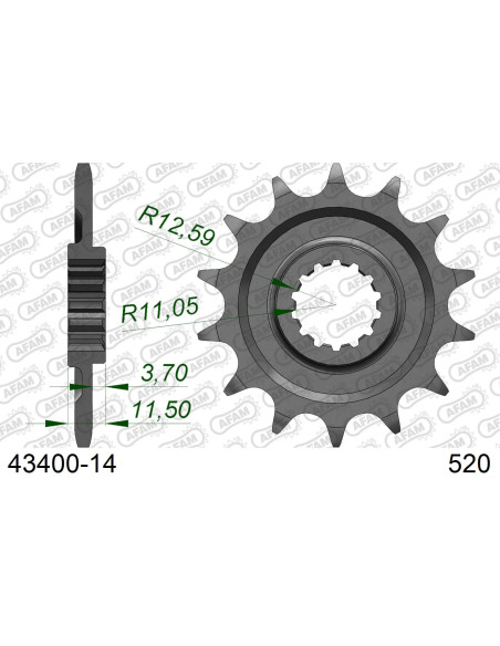 Kit chaîne alu SHERCO SEF 450 END 2004-2013   
