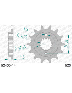 Kit chaîne acier DUCATI 350 SPORT,SS 1992-1994    2