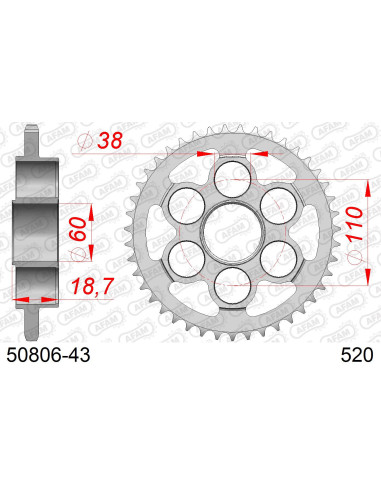 Kit chaîne acier DUCATI 950 SUPERSPORT 2021-2022   