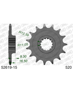 Kit chaîne acier DUC HYPERMOTARD 950 2019-2022    2