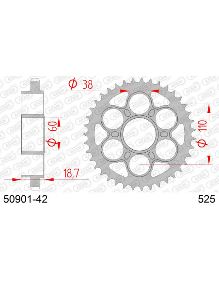 Kit chaîne acier DUCATI STREETFIGHTER V4 2020-2022   