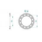 Kit chaine DID  ALU HUSQVARNA TC 125 ANTIBOUE 2014 à 2015