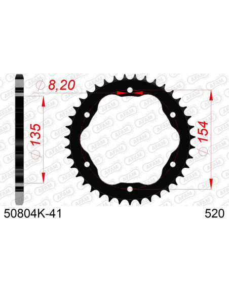 Kit chaîne acier DUC 1199 PANI R PCD4 #520 2013-2015   