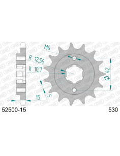 Kit chaîne alu DUCATI 500 1979    2
