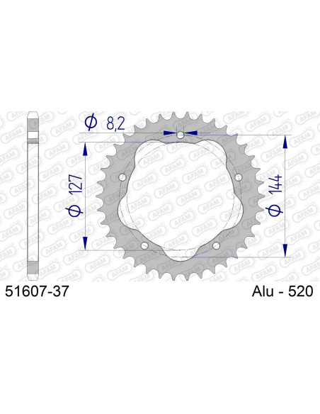 Kit chaîne alu DUC 748 STRADA-SP FOR PCD1 1995-1999   