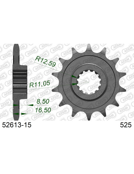 Kit chaîne alu DUC 1100 MONSTER / S FOR PCD2 2009-2010   