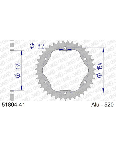 Kit chaîne alu DUC 1100 PAN V4 S #520 PCD4 2018-2022   