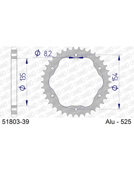 Kit chaîne alu DUC PANIGALE 1299 - S FOR PCD4 2015-2017   