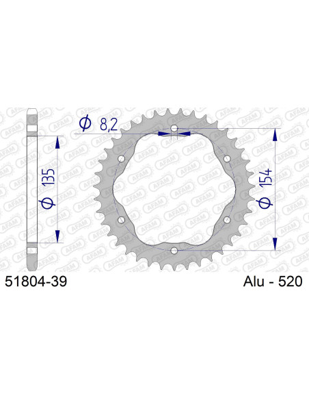 Kit chaîne alu RAC DUC PANIGALE 1299-S PCD4 2015-2017   
