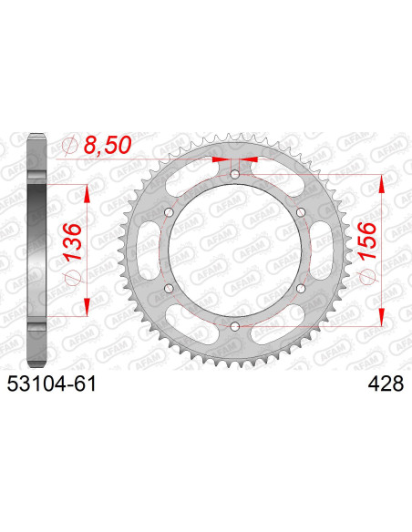 Kit chaîne acier FANTIC CAB 125 SCRAMBLER 2021-2021   