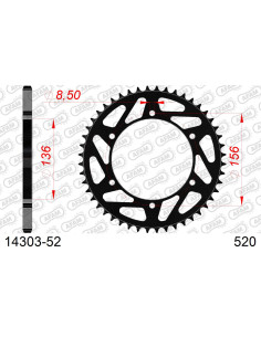 Kit chaîne acier FANTIC CAB 500 FLAT TRACK 2019-2020    2