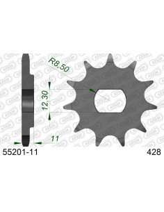 Kit chaîne alu FANTIC 200 TRIAL TX350 1982    2